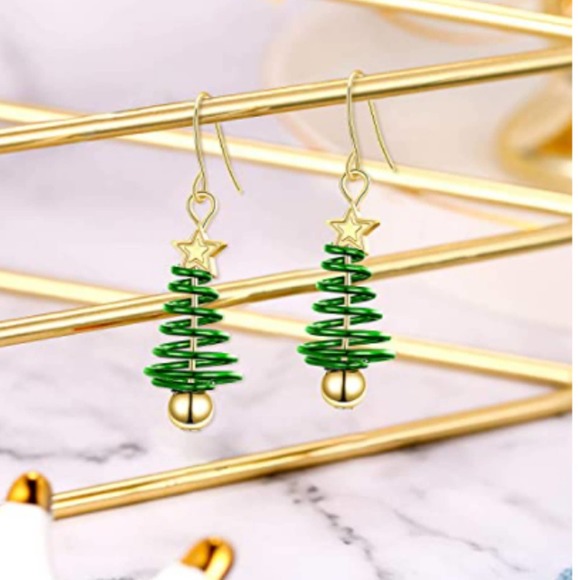 5/$25 All Jewelry $17 or less Christmas Tree Earrings XMAS TREE Dangle Earrings - Picture 9 of 11